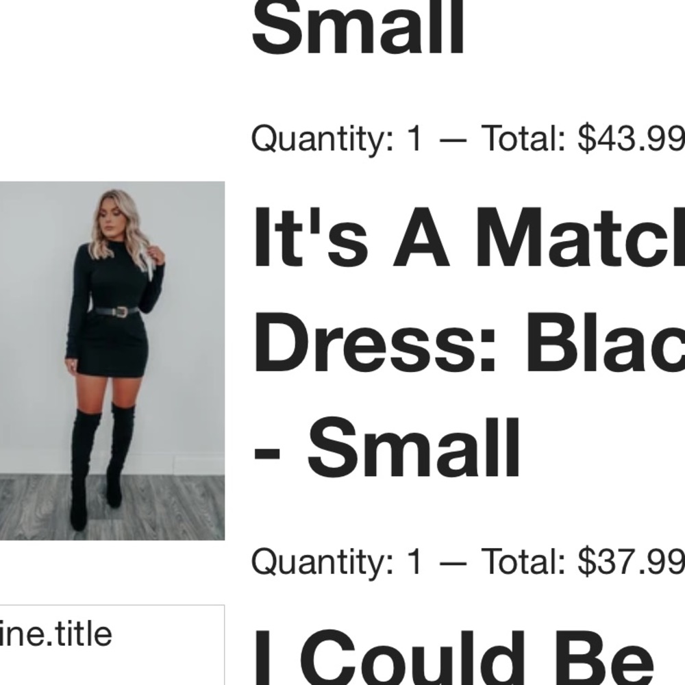 It’s a match dress